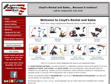Tablet Screenshot of lloydsrental.com